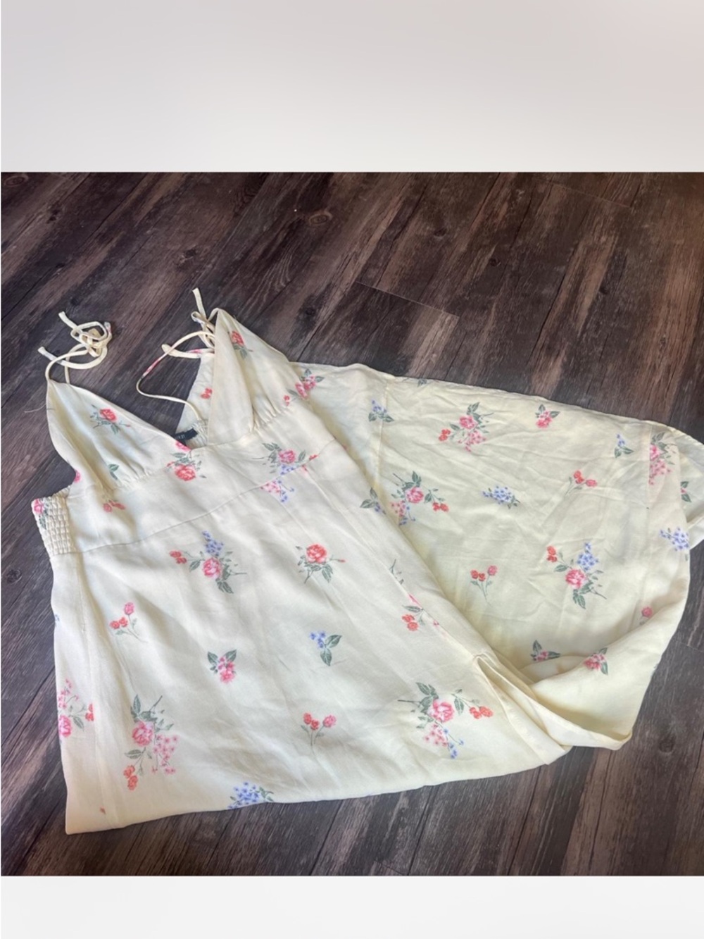 Forever 21 Maxi Dress with Pink & Blue Floral Accents